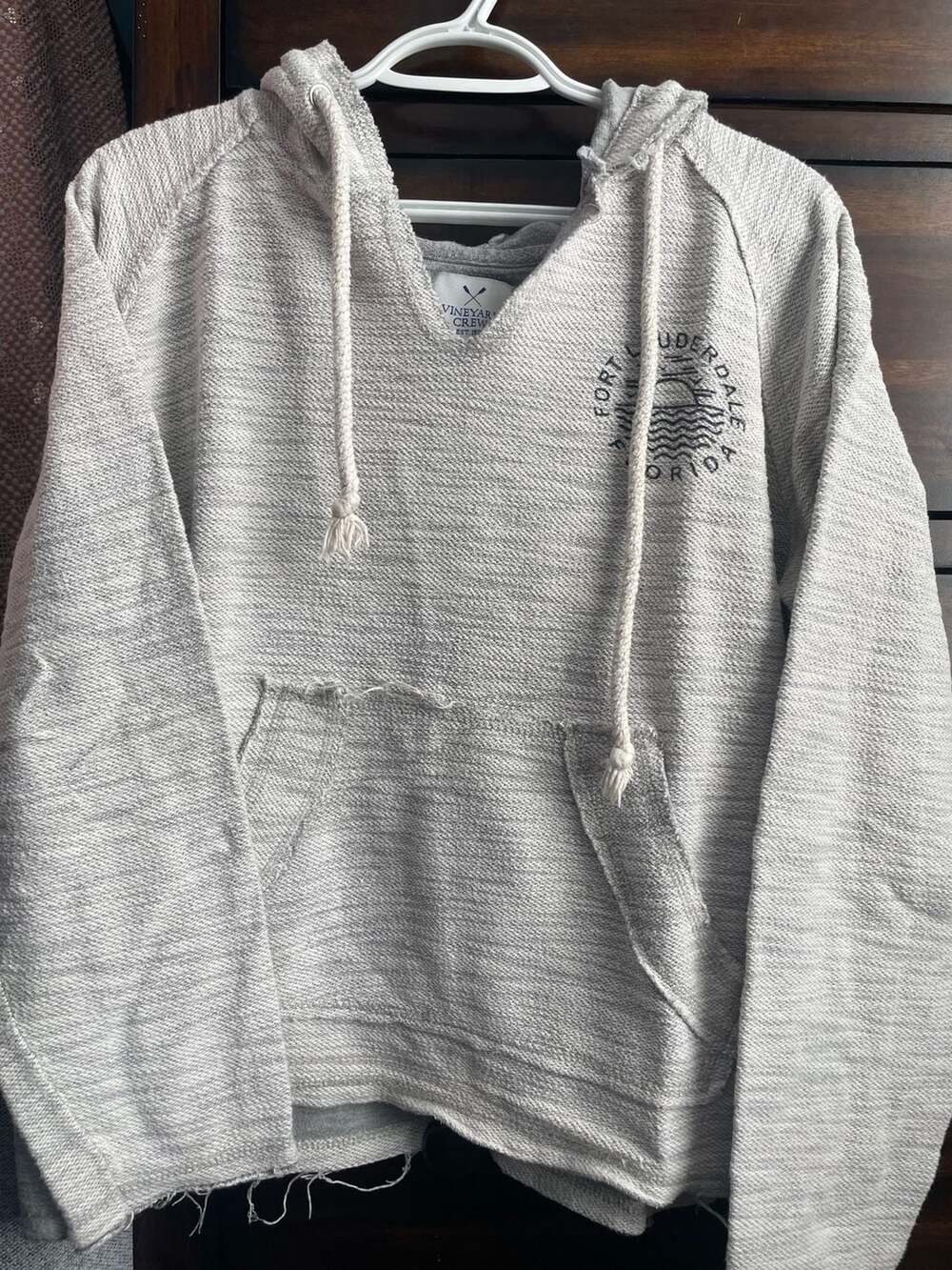 Fort Lauderdale Florida Light Gray Hooded Sweatshirt